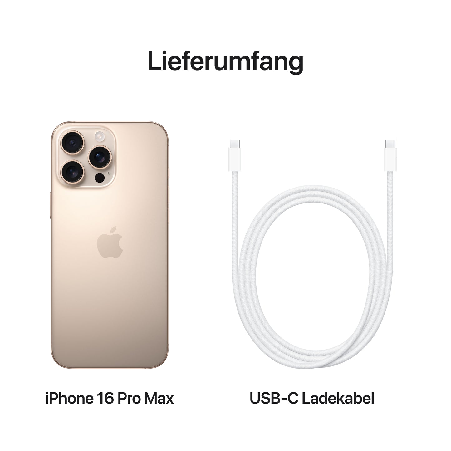 iPhone 16 Pro Max, 1TB, Titan Wüstensand