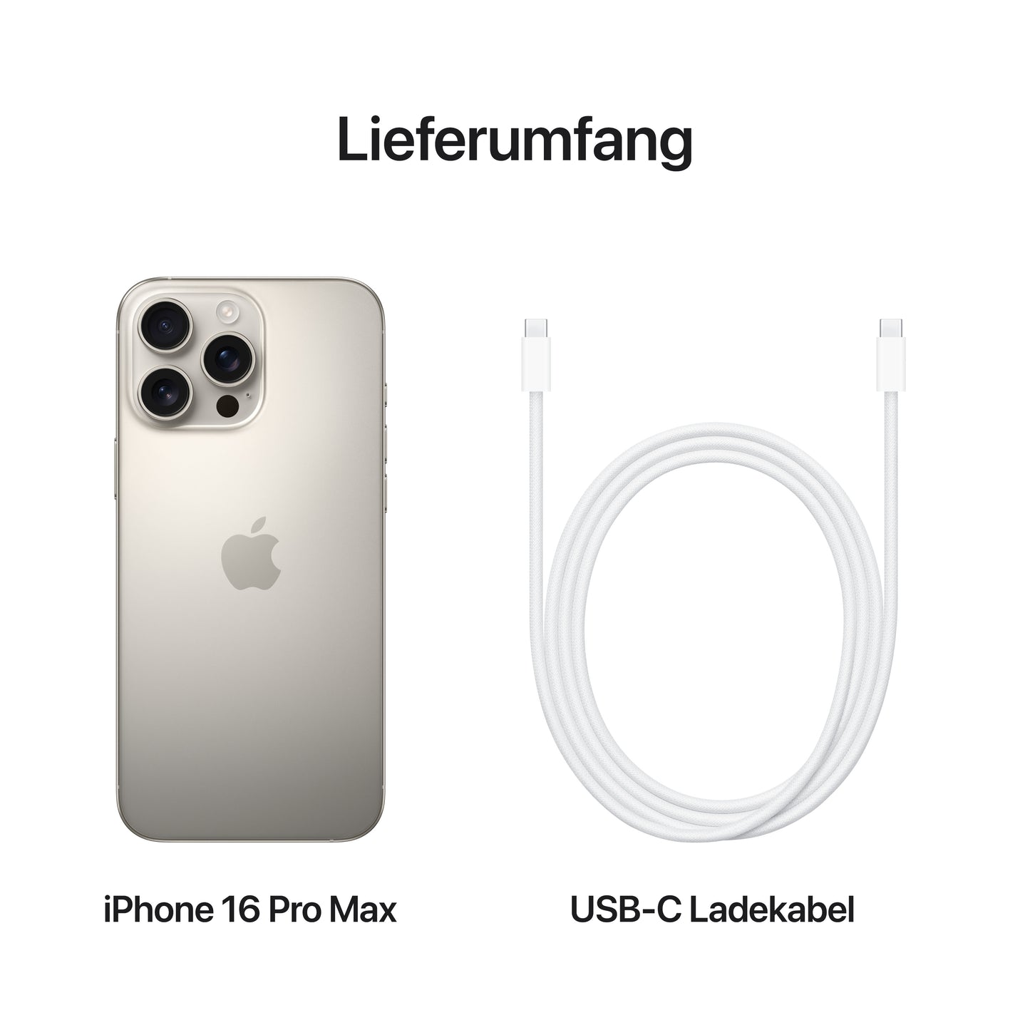 iPhone 16 Pro Max, 512GB, Titan natur