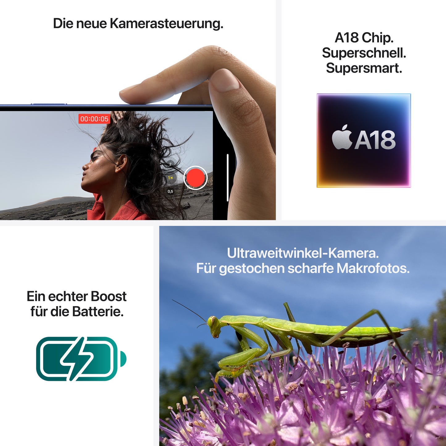 iPhone 16, 256GB, weiß