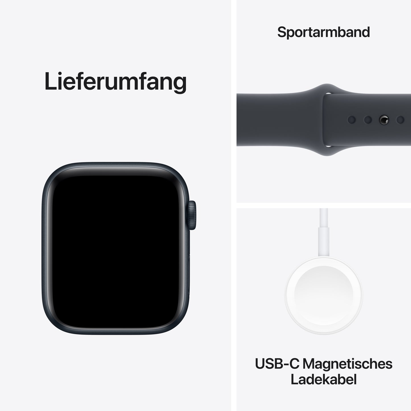 Apple Watch SE GPS + Cellular, Aluminium mitternacht, 44mm mit Sportarmband, mitternacht - S/M