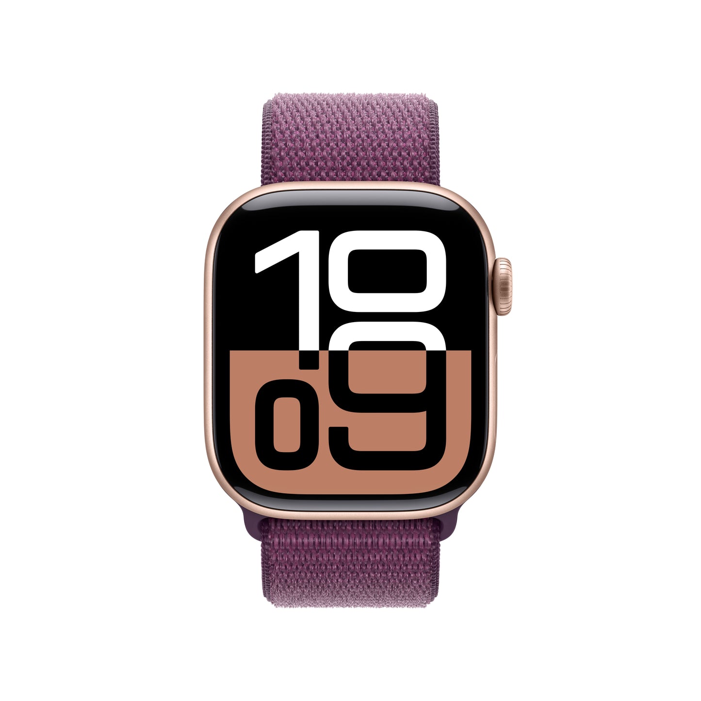 Apple Watch Series 10 GPS, Aluminium rosé, 42mm mit Sport-Loop, pflaume