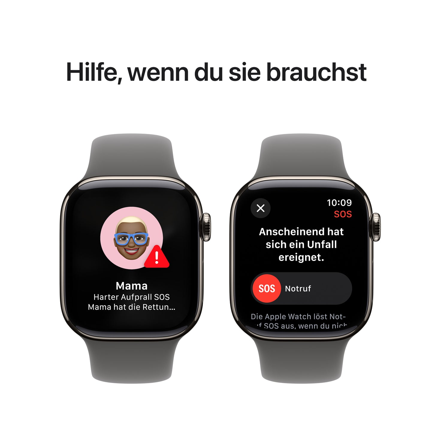 Apple Watch Series 10 GPS + Cellular, Titan natur, 42mm mit Sportarmband, steingrau - S/M