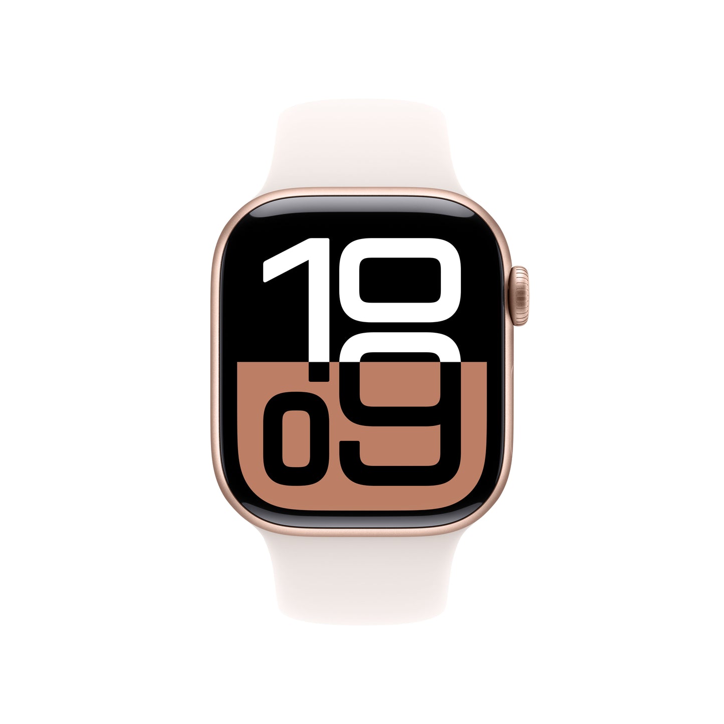Apple Watch Series 10 GPS + Cellular, Aluminium rosé, 42mm mit Sportarmband, hellrosa - S/M
