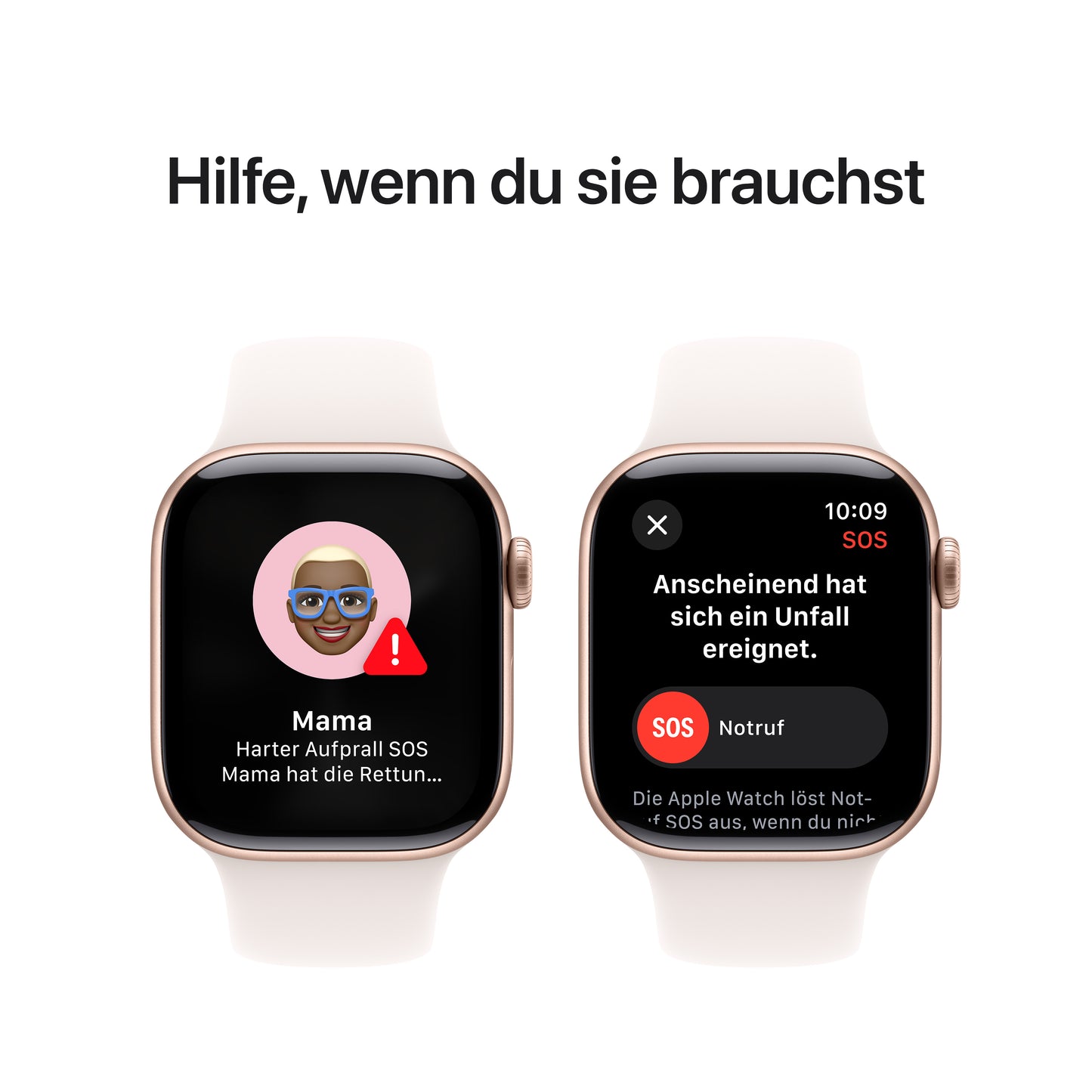 Apple Watch Series 10 GPS + Cellular, Aluminium rosé, 42mm mit Sportarmband, hellrosa - S/M