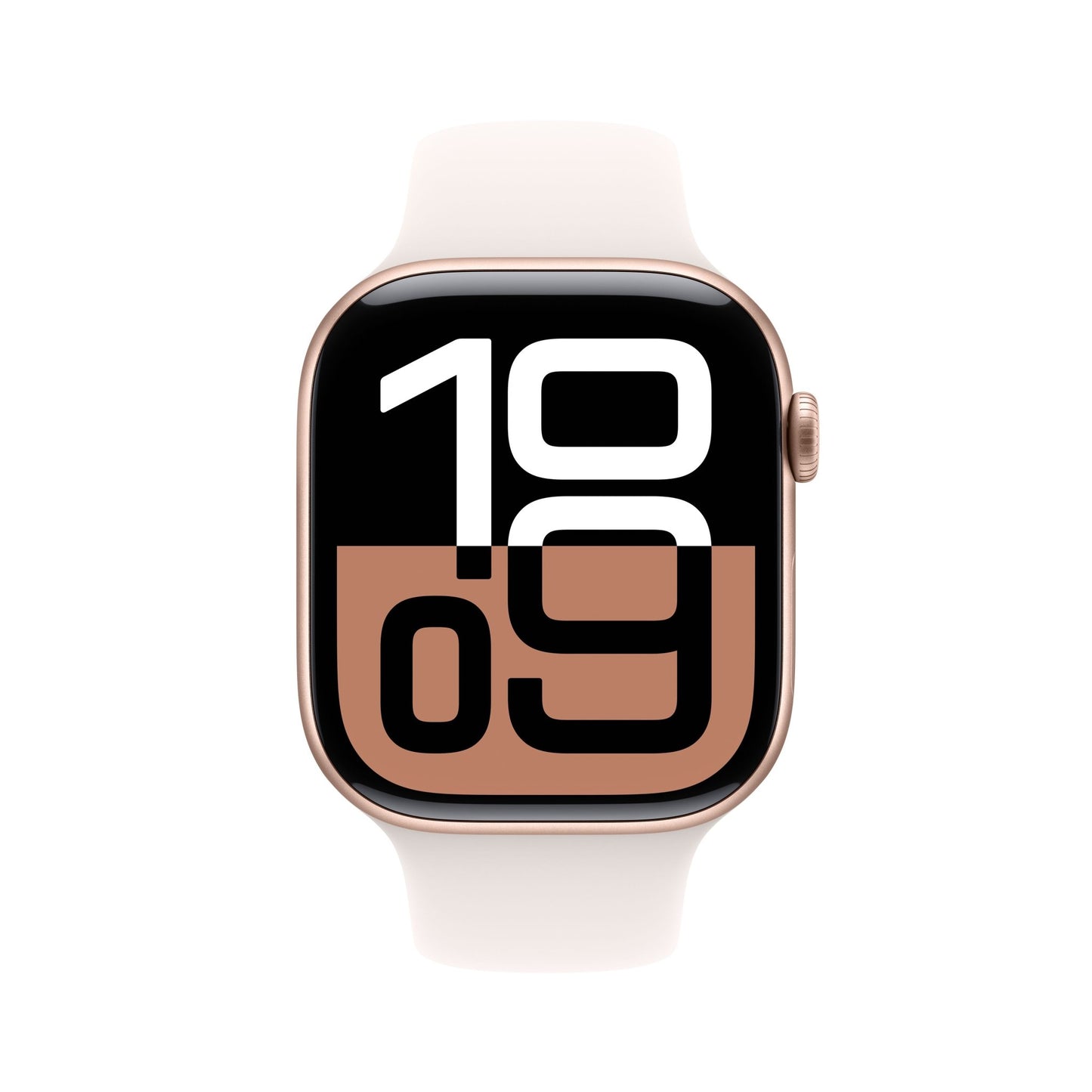 Apple Watch Series 10 GPS, Aluminium rosé, 46mm mit Sportarmband, hellrosa - S/M