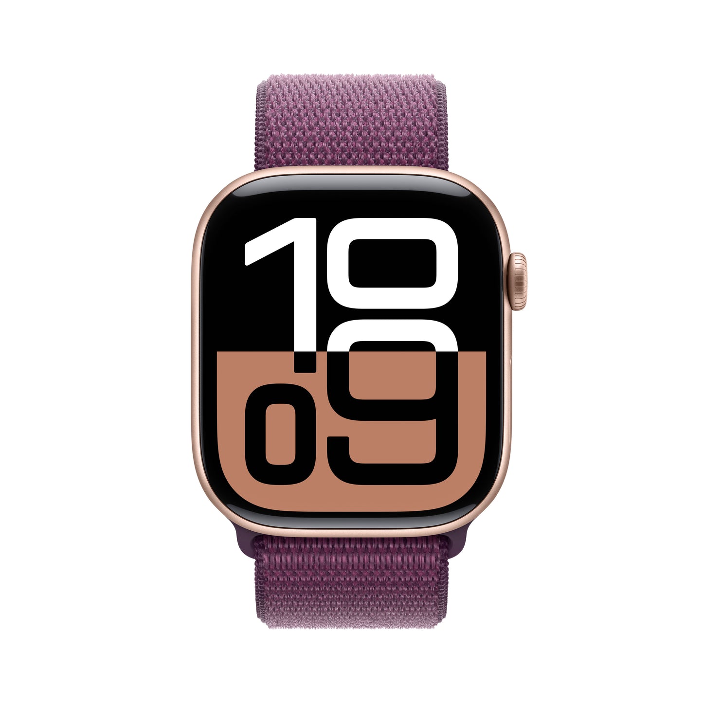 Apple Watch Series 10 GPS, Aluminium rosé, 46mm mit Sport-Loop, pflaume