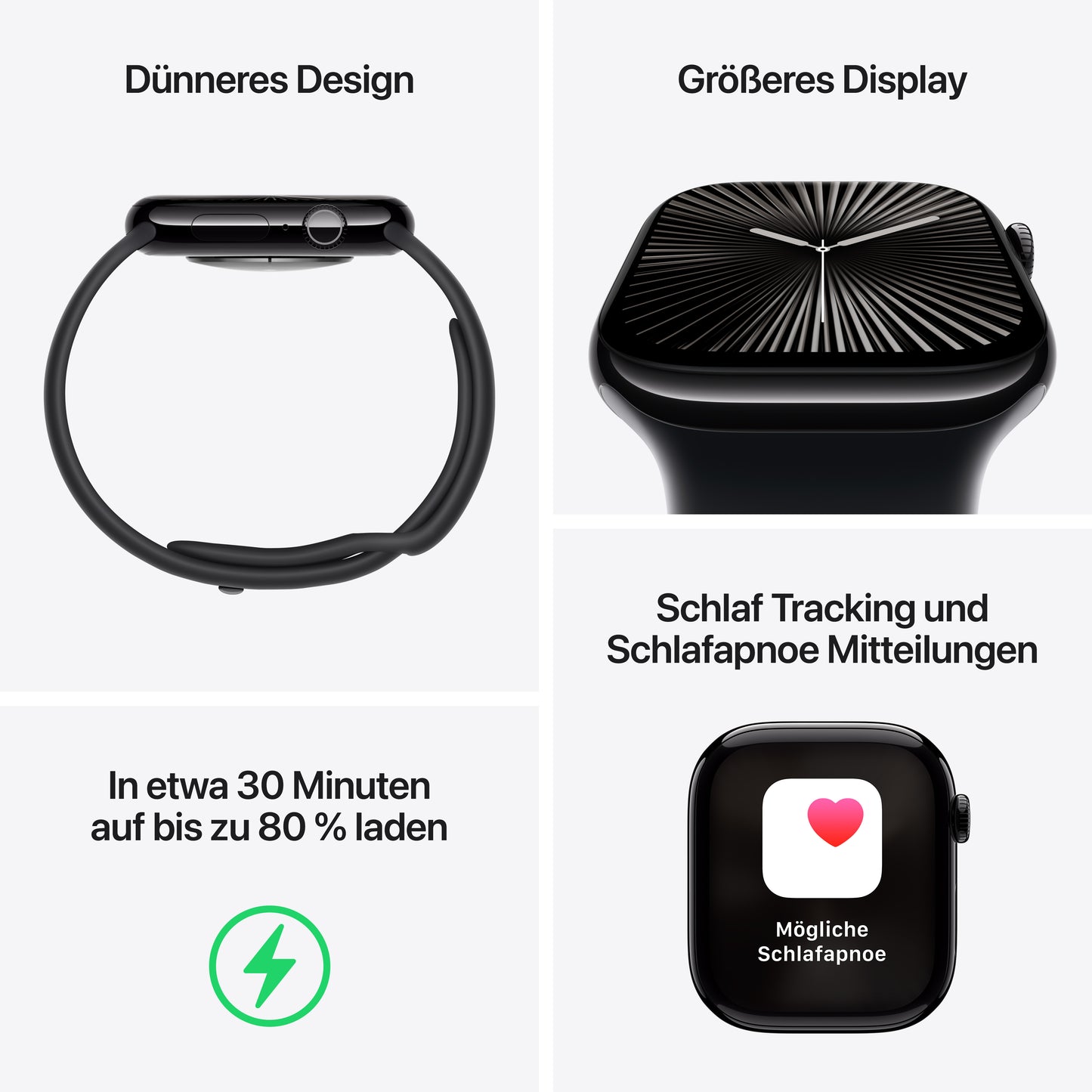 Apple Watch Series 10 GPS + Cellular, Titan natur, 46mm mit Milanaise-Armband, natur - S/M