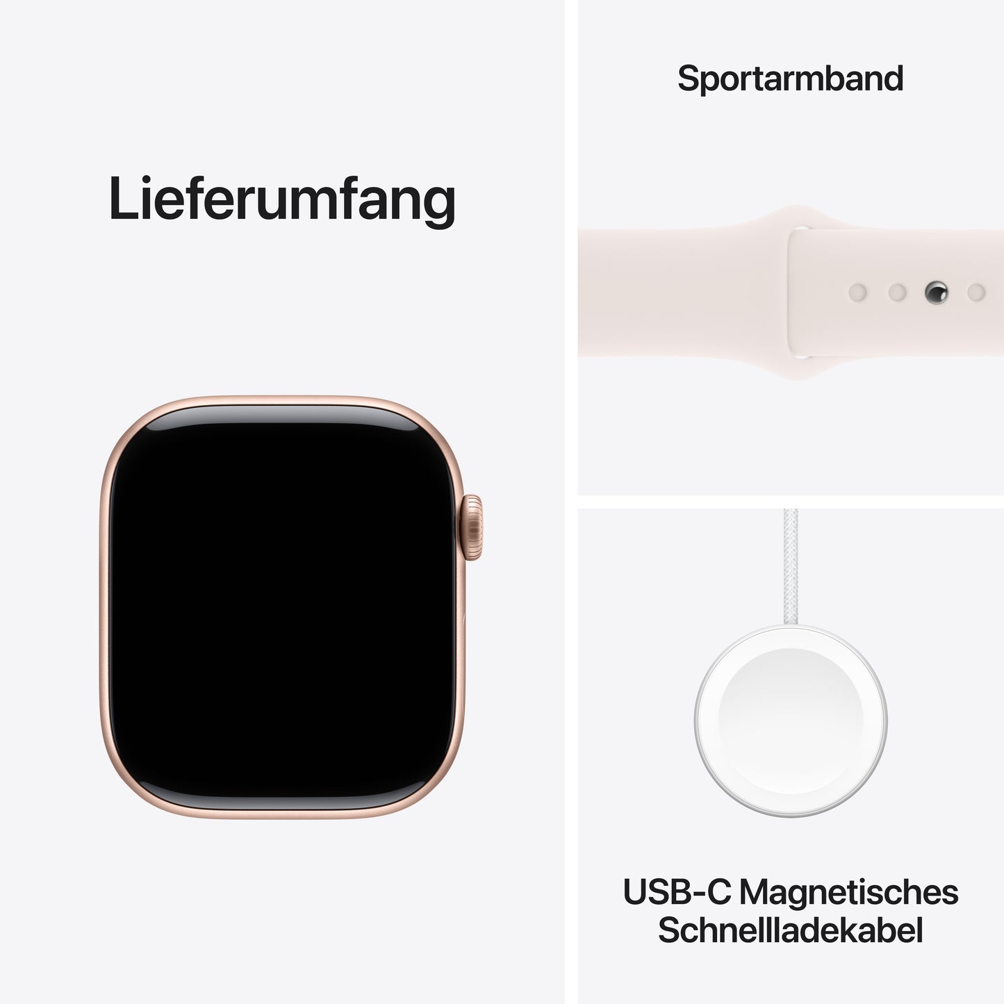 Apple Watch Series 10 GPS + Cellular, Aluminium rosé, 46mm mit Sportarmband, hellrosa - M/L
