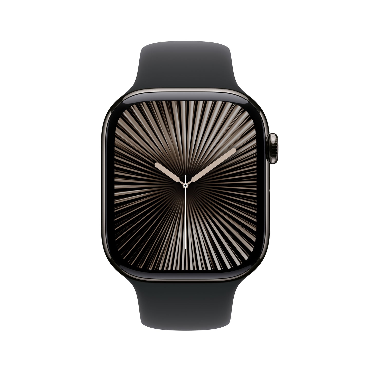 Apple Watch Series 10 GPS + Cellular, Titan schiefer, 46mm mit Sportarmband, schwarz - S/M