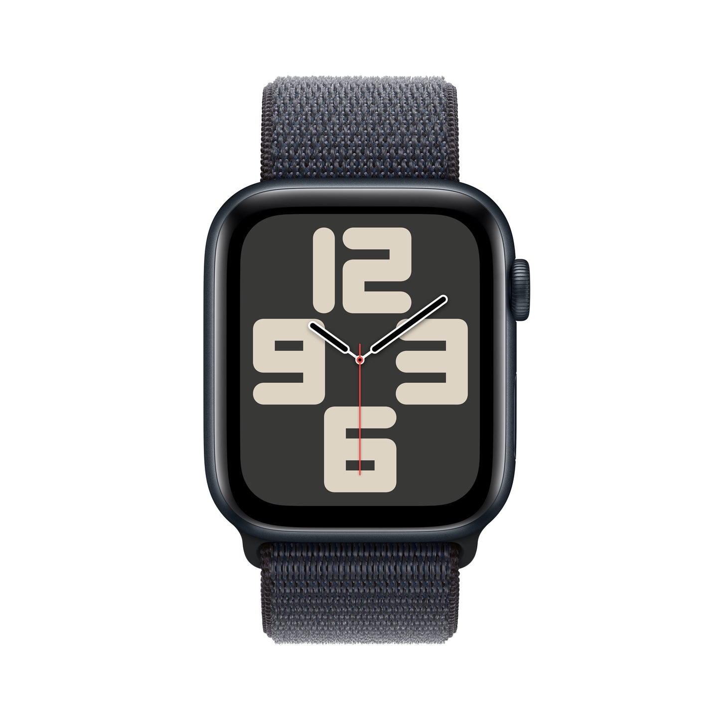 Apple Watch SE GPS, Aluminium mitternacht, 44mm mit Sport-Loop, tinte