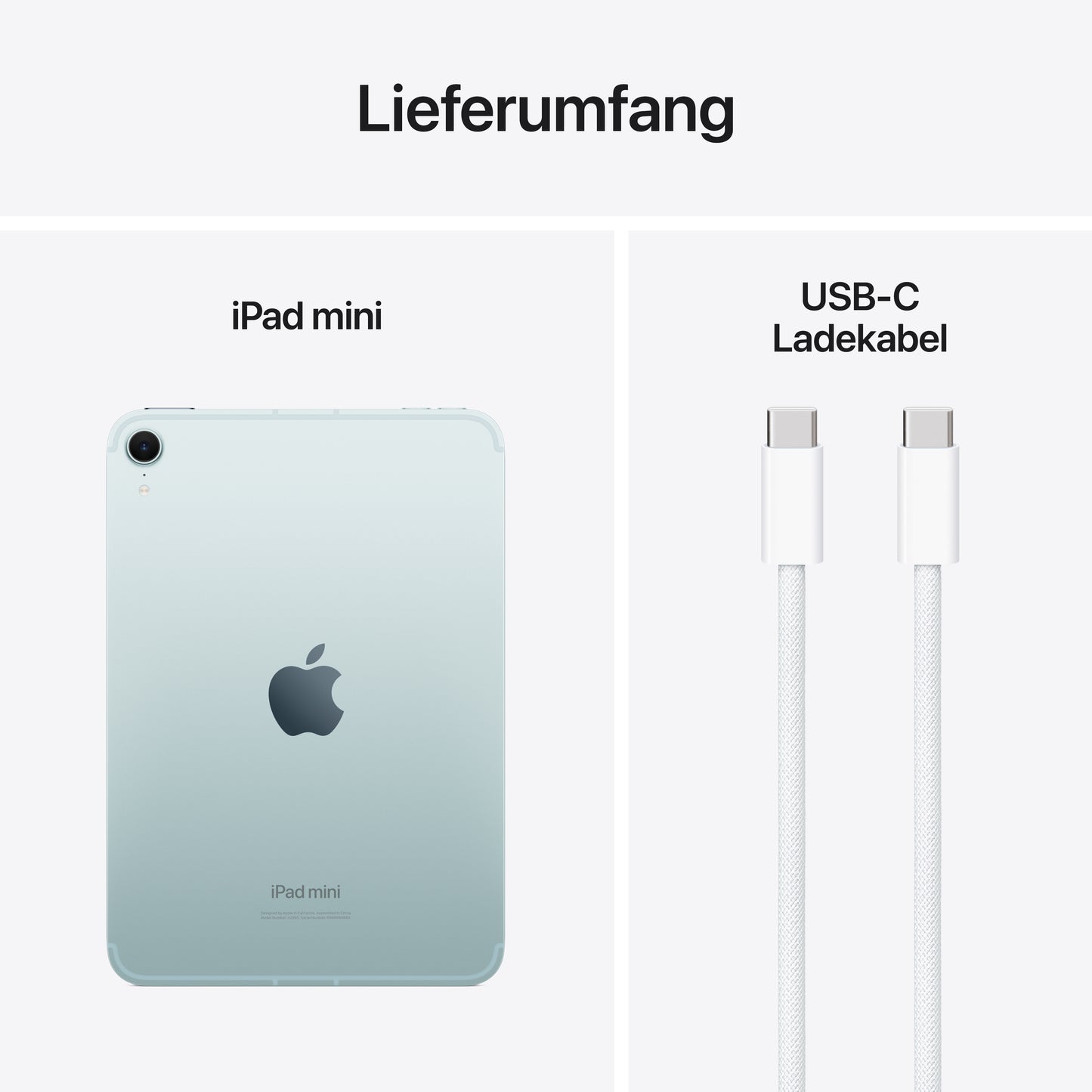 iPad mini Wi-Fi + Cellular, 512GB, blau, 8,3 Zoll (7. Gen.)