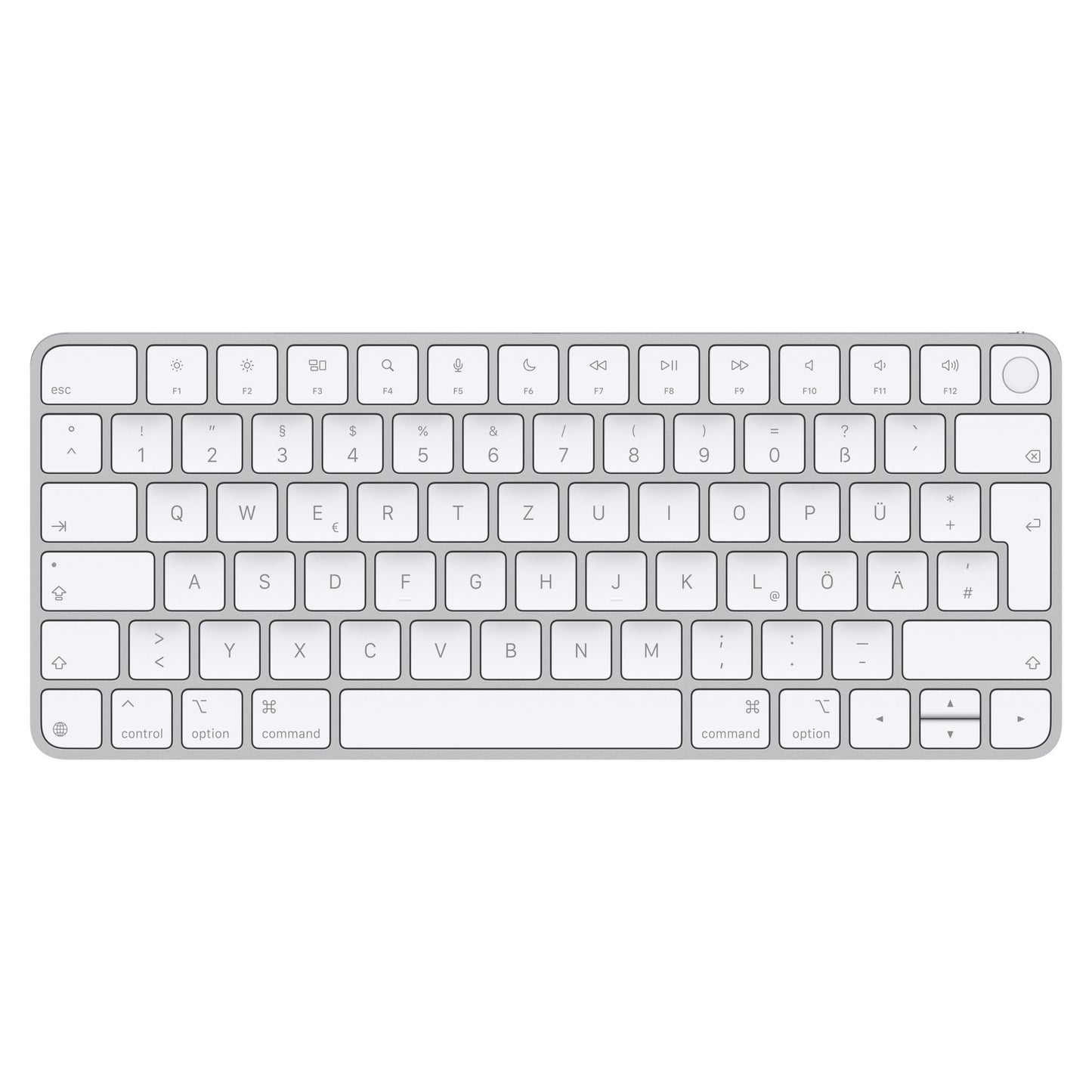 Apple Magic Keyboard mit Touch ID für Mac mit Apple Chip, weiße Tasten, Deutsch, USB-C