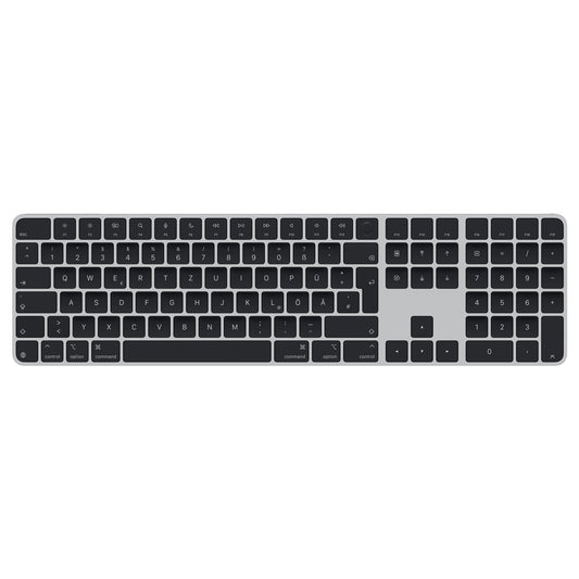 Apple Magic Keyboard mit Touch ID und Ziffernblock für Mac mit Apple Chip, schwarze Tasten, USB-C, Deutsch