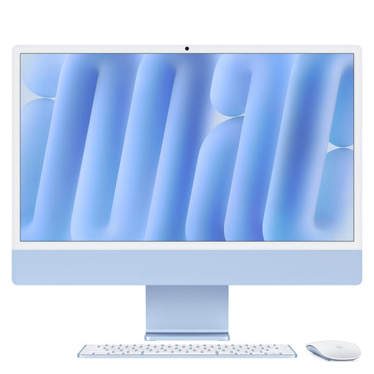 iMac 24 Zoll mit 4.5K Retina Display, M4 Chip 8-Core CPU und 8-Core GPU, 16GB, 256GB SSD, blau