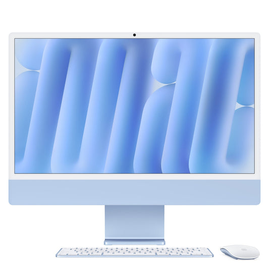 iMac 24 Zoll mit 4.5K Retina Display, M4 Chip 10-Core CPU und 10-Core GPU, 16GB, 256GB SSD, blau