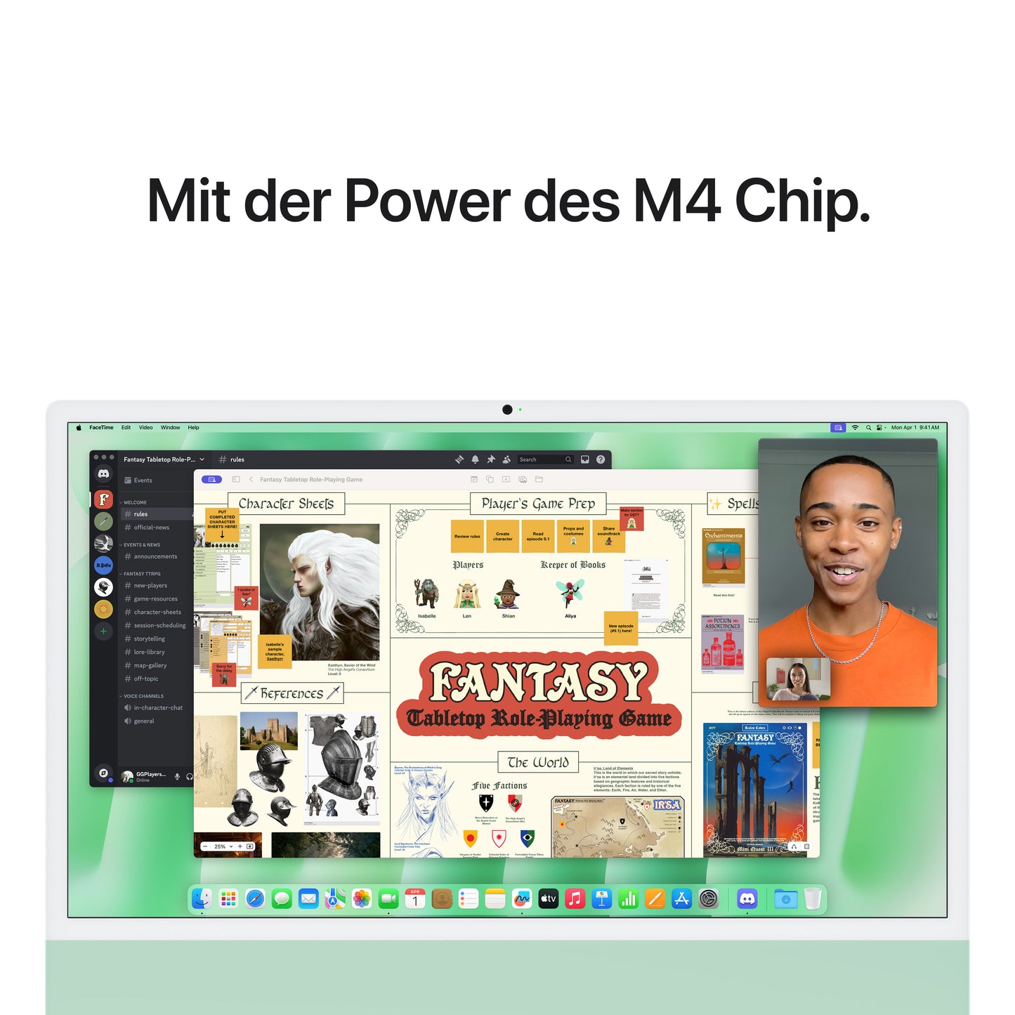 iMac 24 Zoll mit 4.5K Retina Display, M4 Chip 10-Core CPU und 10-Core GPU, 24GB, 512GB SSD, grün
