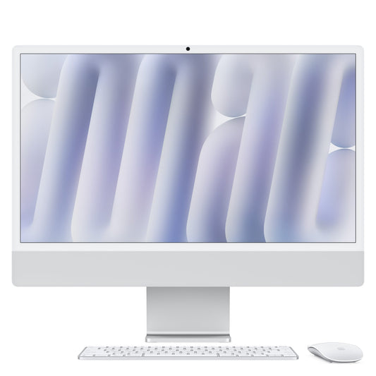 iMac 24 Zoll mit 4.5K Retina Display, M4 Chip 10-Core CPU und 10-Core GPU, 16GB, 256GB SSD, silber