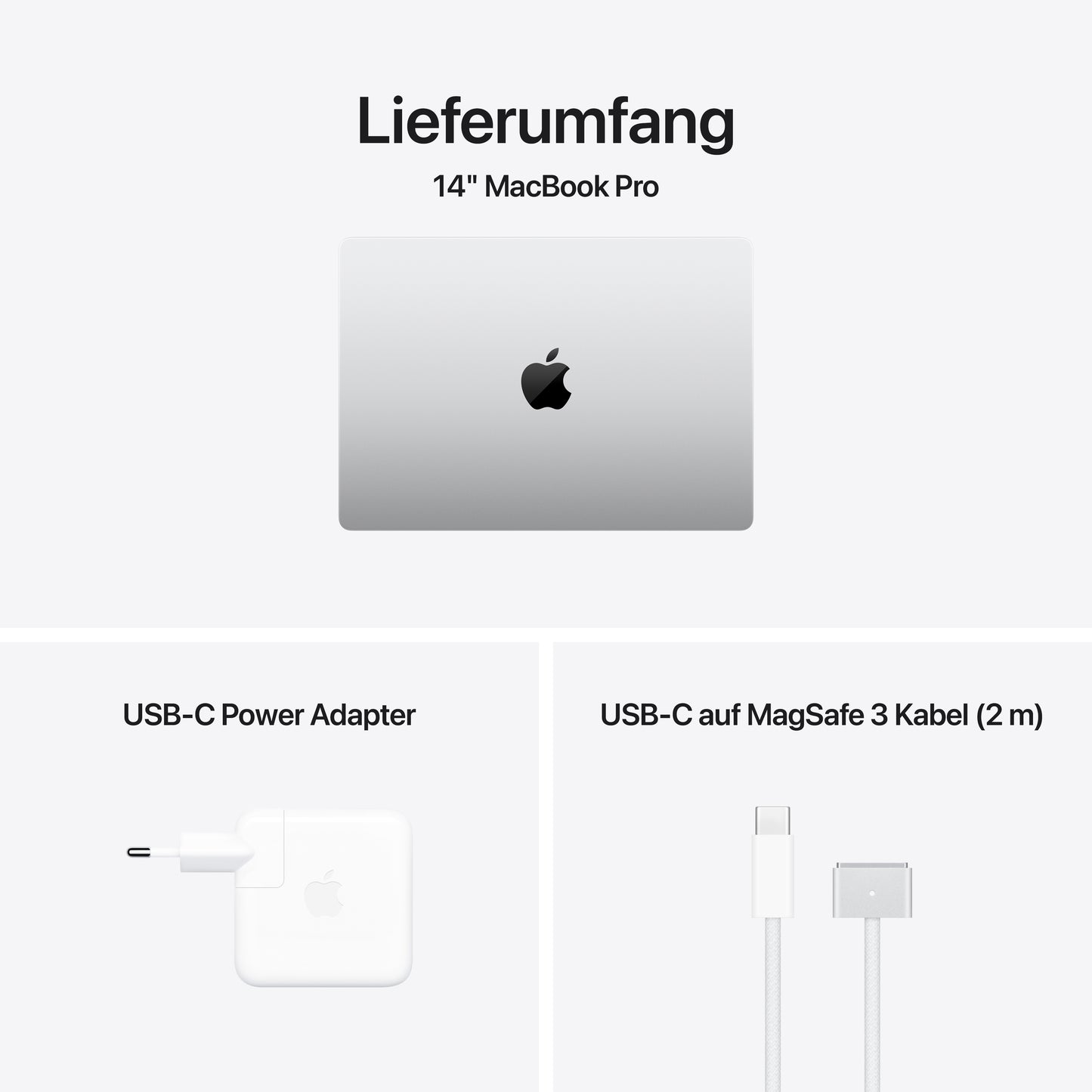 MacBook Pro 14 Zoll mit M4 Chip, 10-Core CPU und 10-Core GPU, 16GB, 1TB SSD, silber