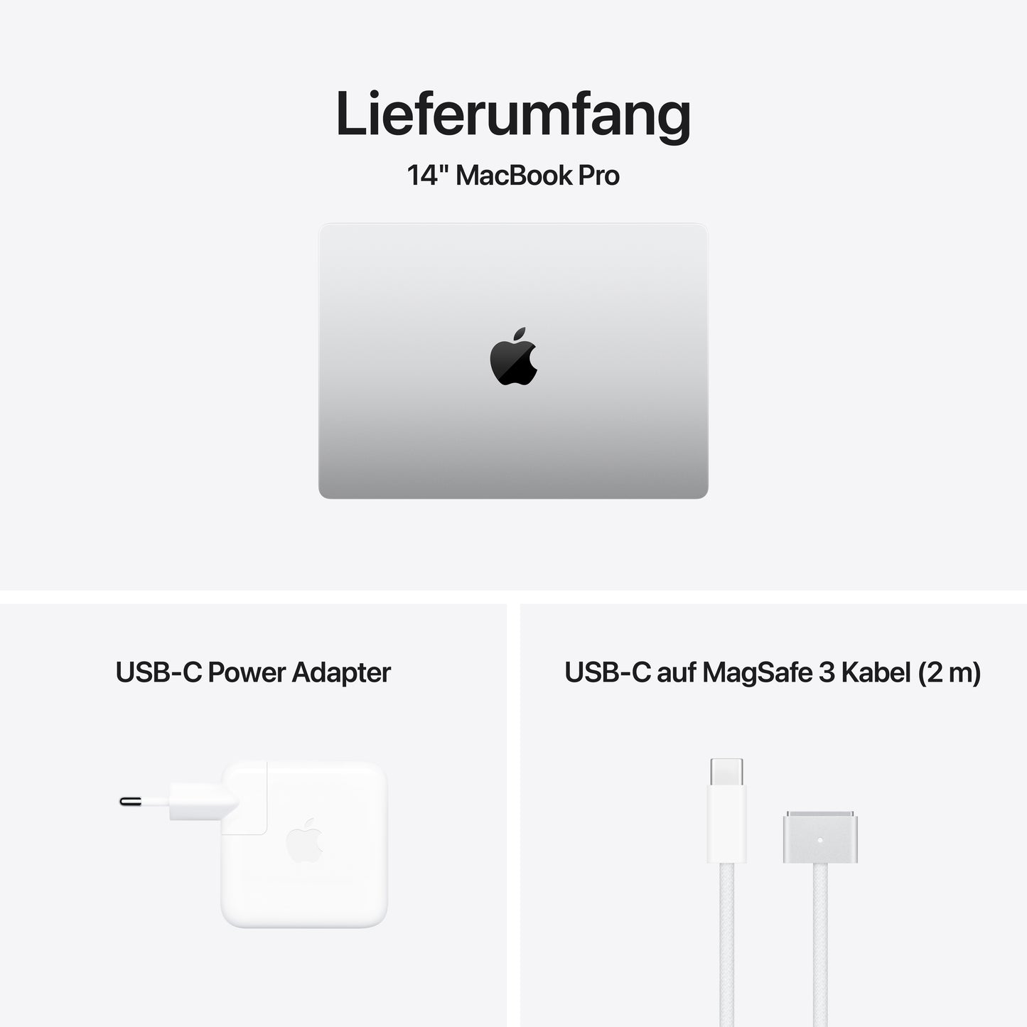 MacBook Pro 14 Zoll mit M4 Pro Chip, 14-Core CPU und 20-Core GPU, 24GB, 1TB SSD, silber