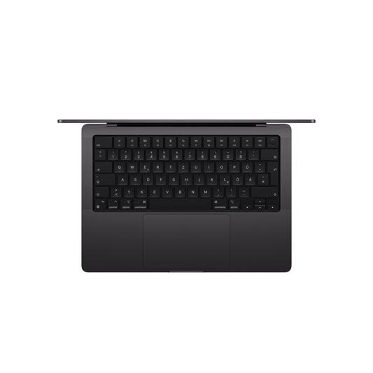 MacBook Pro 14 Zoll mit M4 Pro Chip, 12-Core CPU und 16-Core GPU, 24GB, 512GB SSD, space schwarz