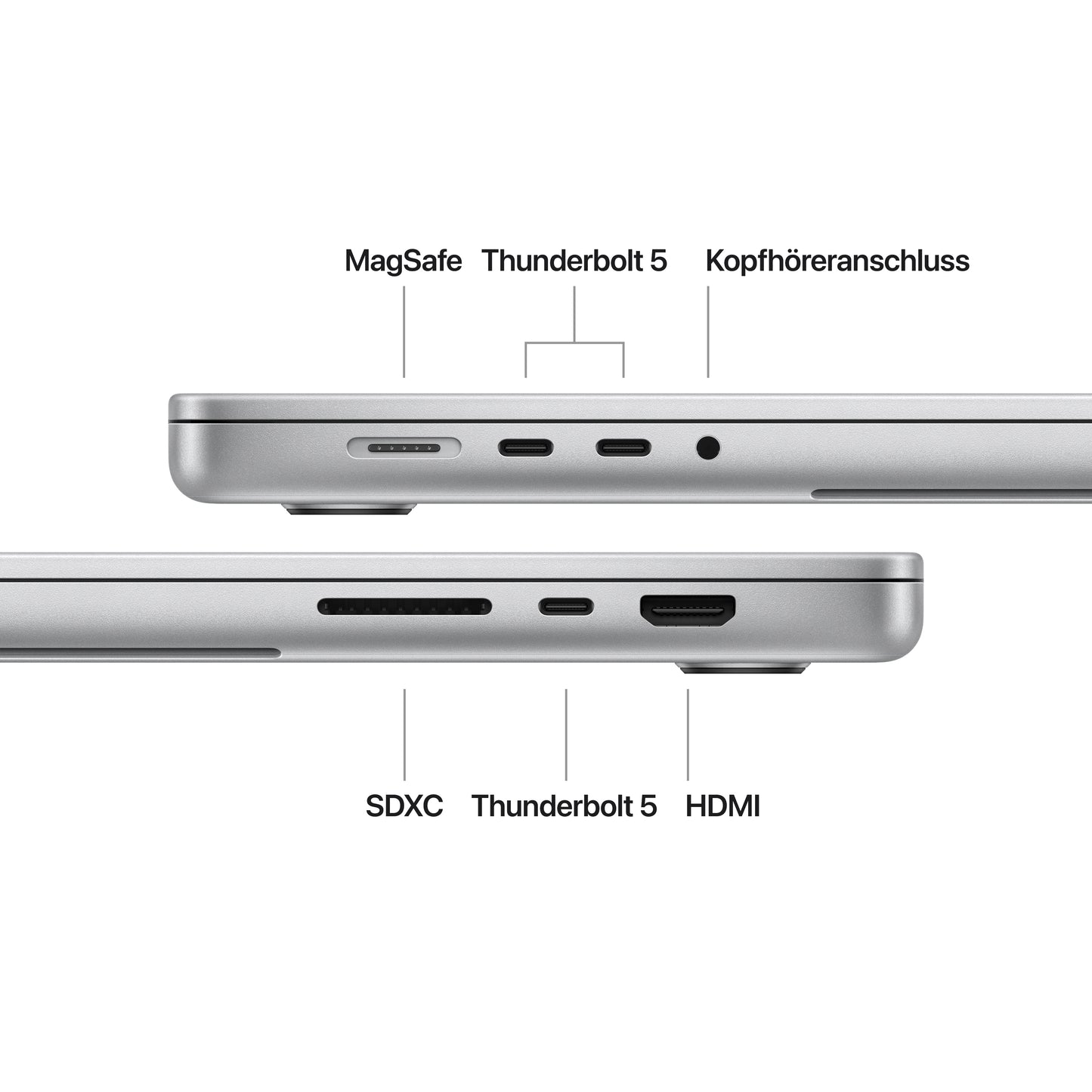 MacBook Pro 16 Zoll mit M4 Pro Chip, 14-Core CPU und 20-Core GPU, 48GB, 512GB SSD, silber