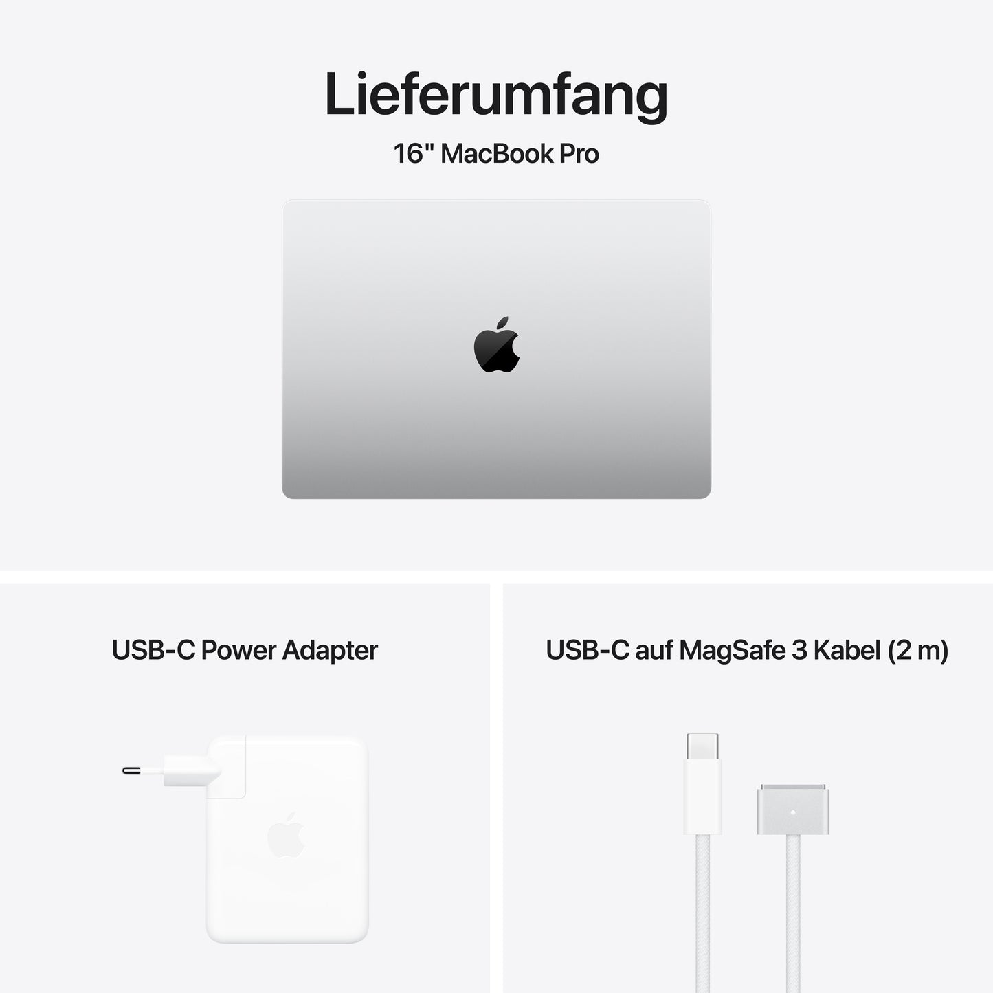 MacBook Pro 16 Zoll mit M4 Pro Chip, 14-Core CPU und 20-Core GPU, 48GB, 512GB SSD, silber