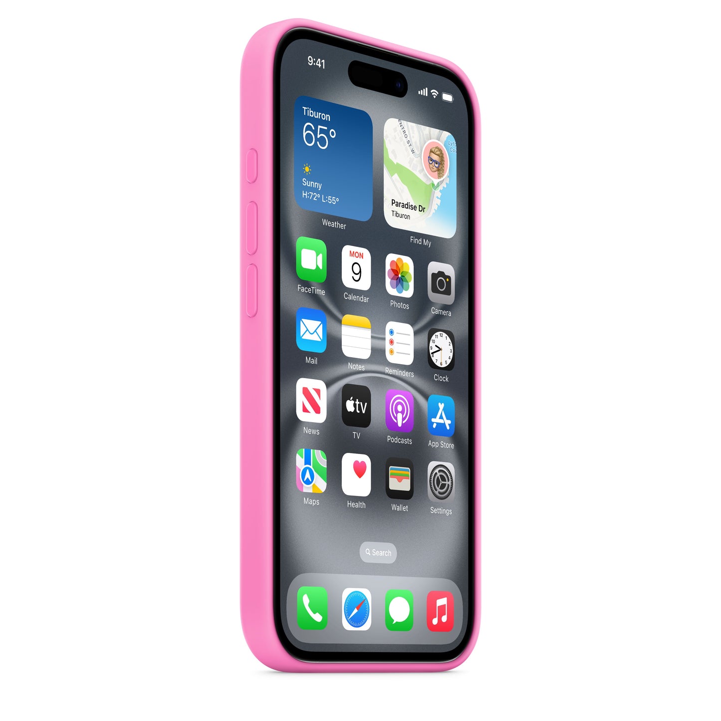 Apple iPhone 16 Silikon Case mit MagSafe, pfingstrose
