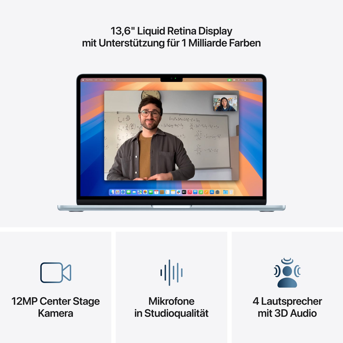 MacBook Air 13,6 RET - BL/M4 10C CPU u. 10C GPU/16 GB/256 GB SSD/30W/GER