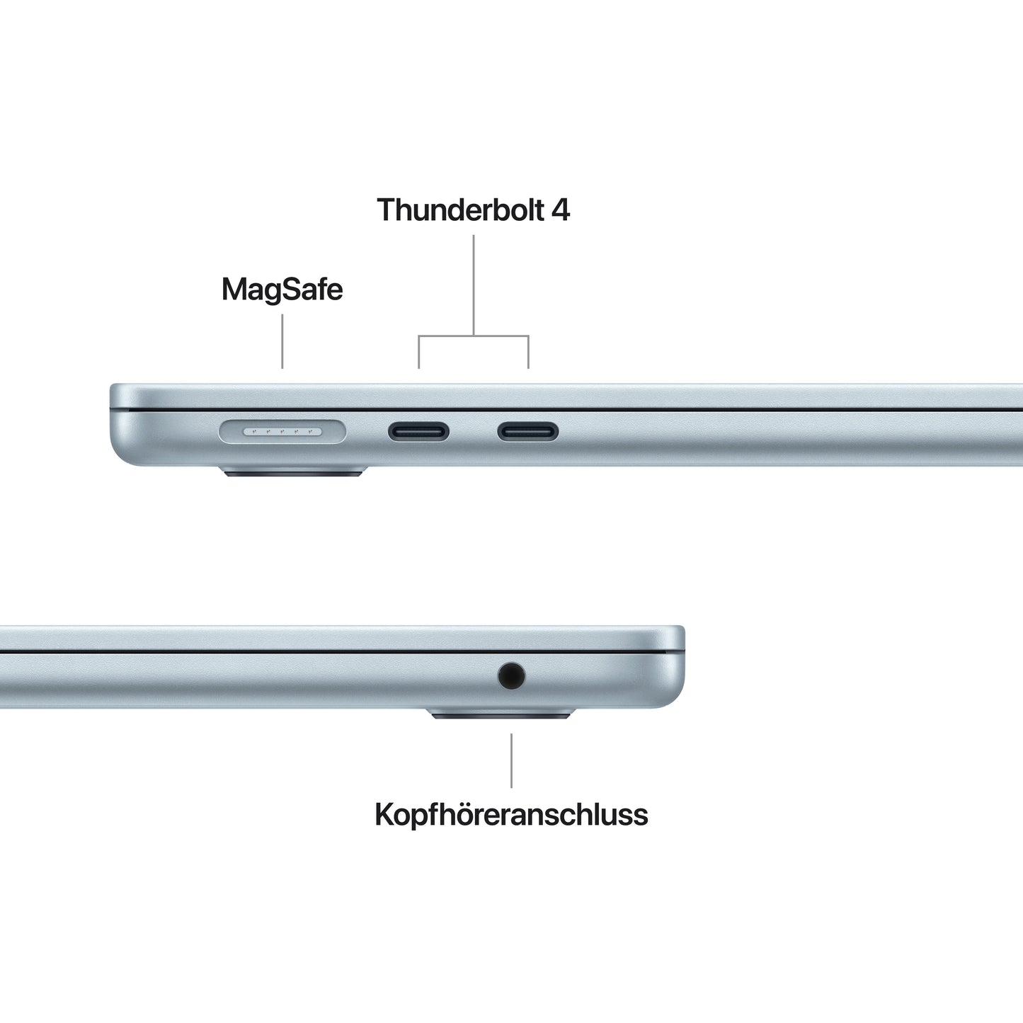 MacBook Air 13,6 RET - BL/M4 10C CPU u. 10C GPU/16 GB/256 GB SSD/30W/GER