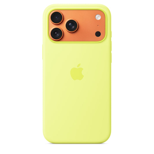 iPhone 17 Pro Max Silicone Case mit MagSafe – Neon Gelb