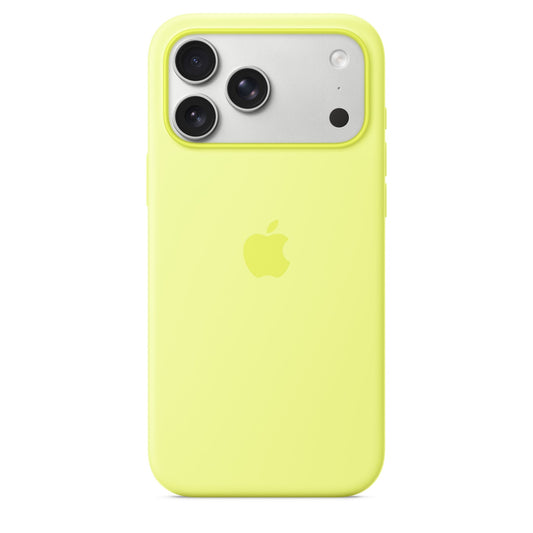 iPhone 17 Pro Max Silicone Case mit MagSafe – Neon Gelb