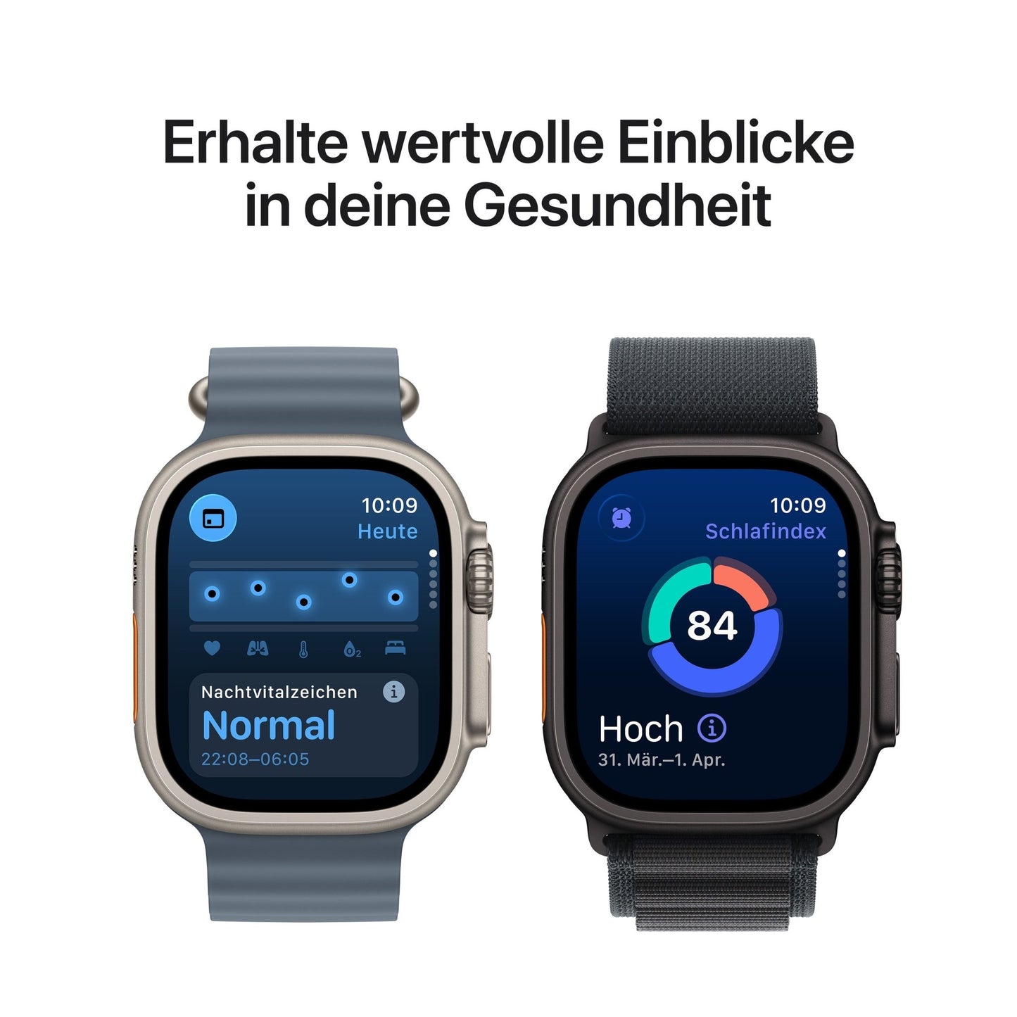Apple Watch Ultra 3 GPS + Cellular 49mm Schwarzes Titan Case mit Schwarz/Kohle Trail Loop - M/L