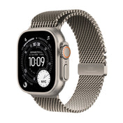 Apple Watch Ultra 3 GPS + Cellular 49mm Natürliches Titan Case mit Natürlichem Titan Milanaise Loop - Medium