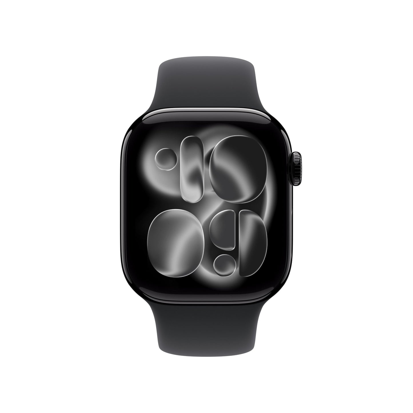 Apple Watch Series 11 GPS 42mm Jet Black Aluminium Case mit Schwarzem Sportarmband - S/M