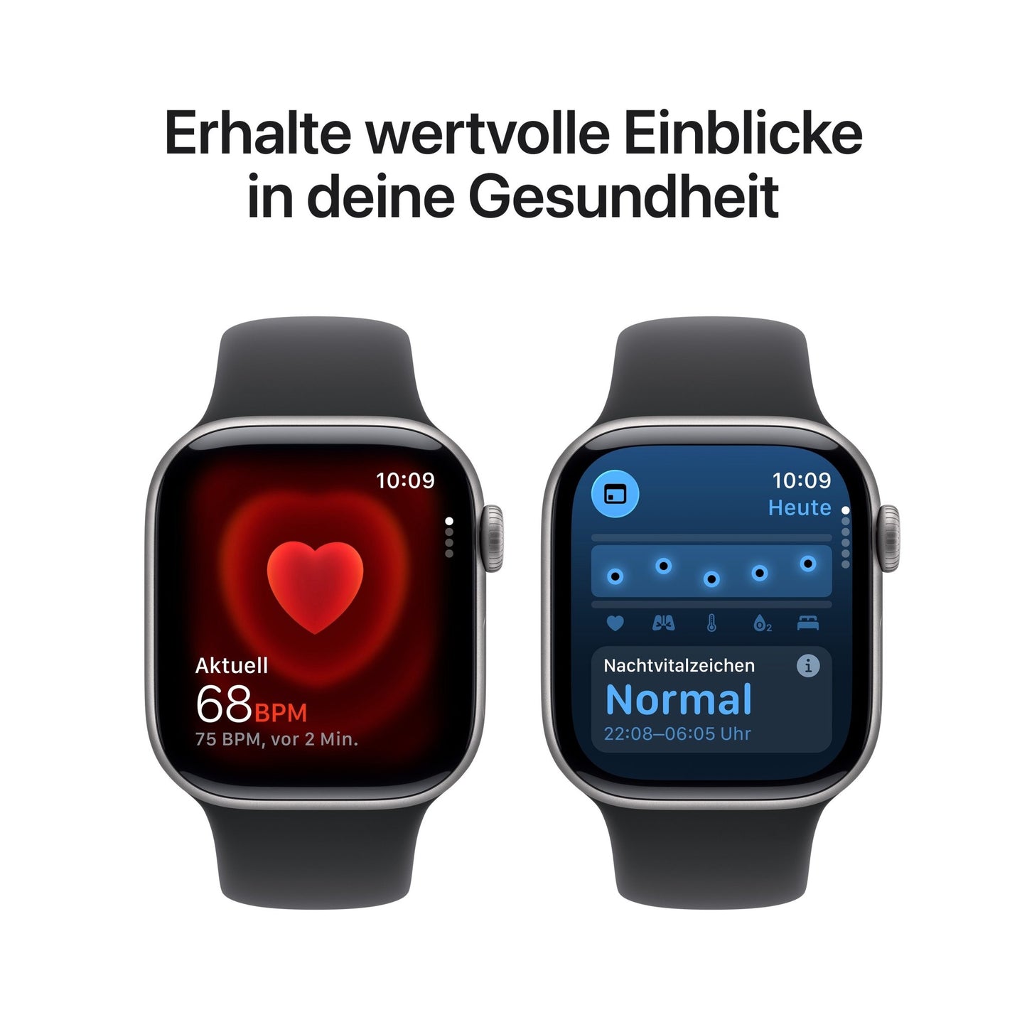 Apple Watch Series 11 GPS 42mm Space Grey Aluminium Case mit Schwarzem Sportarmband - S/M
