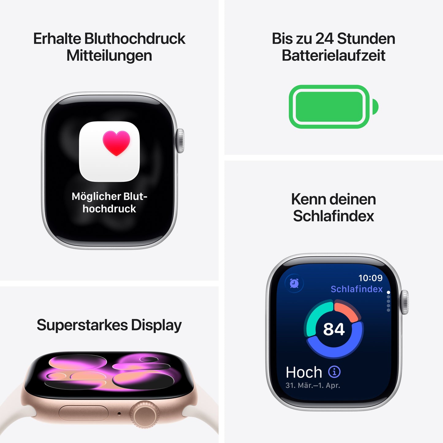 Apple Watch Series 11 GPS + Cellular 42mm Natürliches Titan Case mit Natürlichem Milanaise Loop