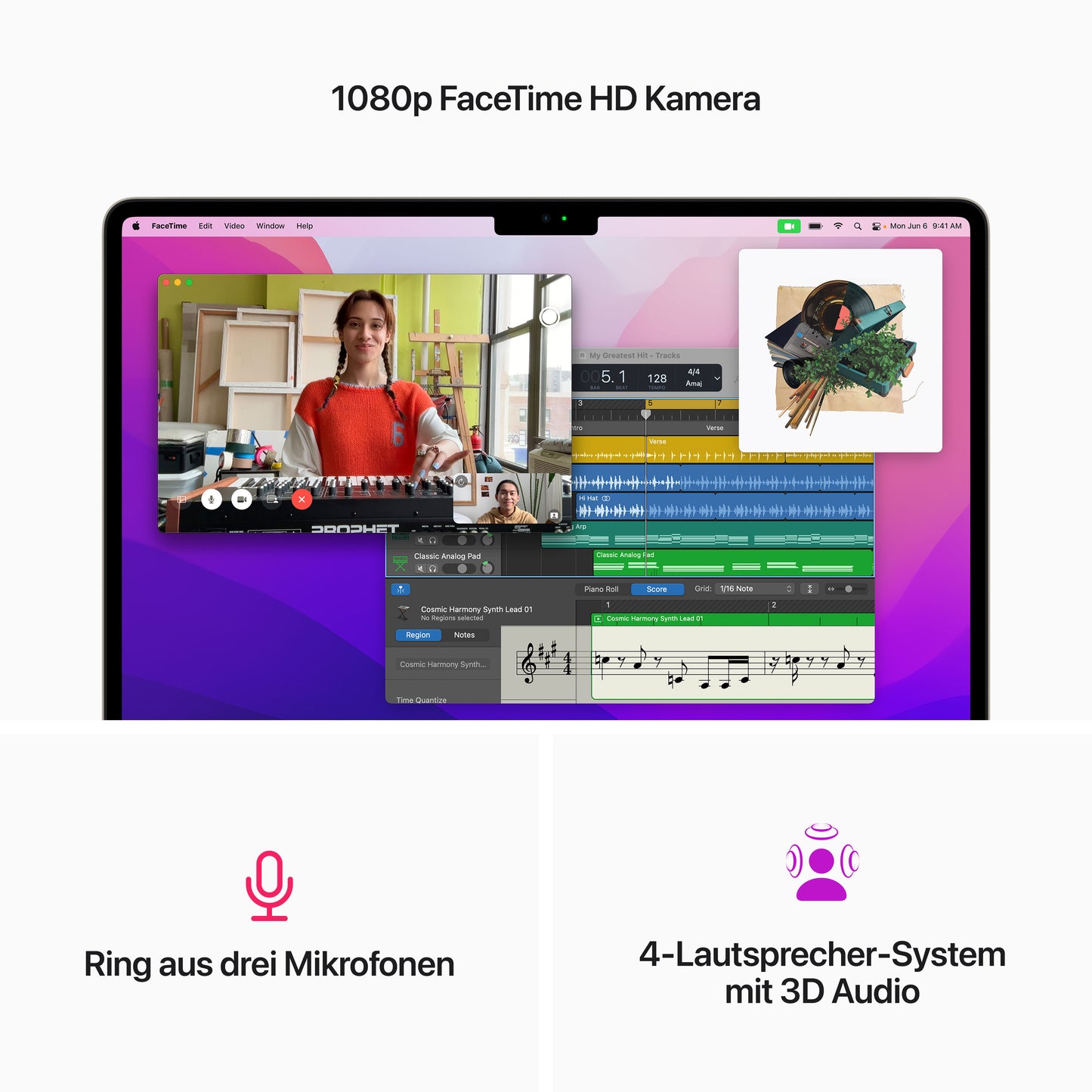 MacBook Air 13 Zoll mit M2 Chip, 8-Core CPU und 8-Core GPU, 16GB, 256GB SSD, polarstern - gebraucht