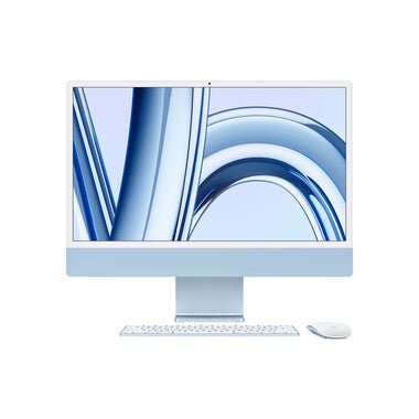 24-inch iMac with Retina 4.5K display: Apple M3 chip with 8‑core CPU and 10‑core GPU, 256GB SSD 8GB RAM- Blue