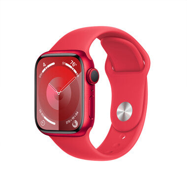 Apple Watch Series 9 GPS, Aluminium (PRODUCT)RED, 41mm mit Sportarmband, (PRODUCT)RED - S/M