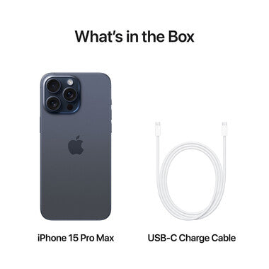 iPhone 15 Pro Max, 1TB, Titan blau - gebraucht - mit AC+ bis 09/2025