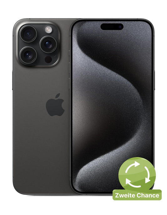 iPhone 15 Pro, 128GB, Titan schwarz - REFURBISHED