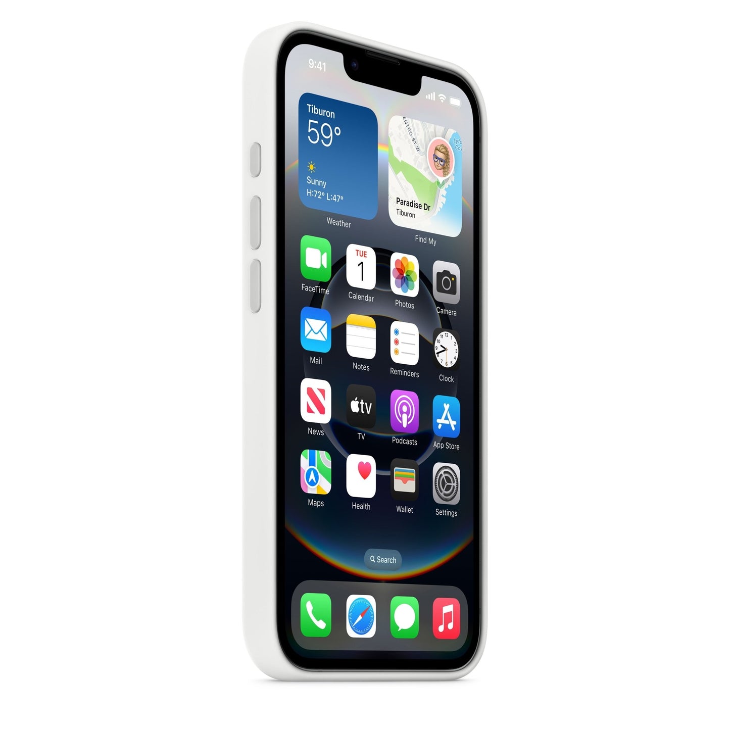 Apple iPhone 16e Silikon Case, weiss