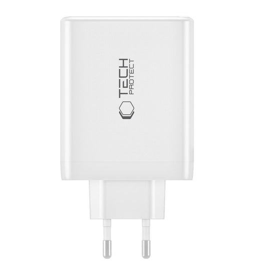 Tech-Protect 100W Multiport Schnell-Ladegerät für MacBook Air/Pro, IPhone und iPad - weiß