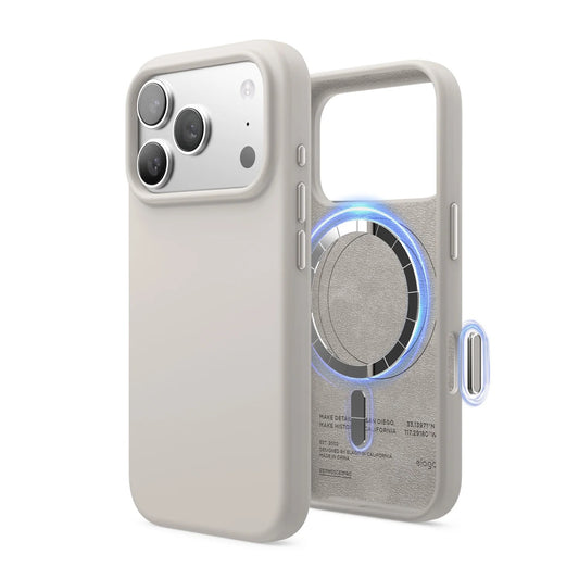 Elago MagSafe Silikon Case für iPhone 17 Pro - Stone