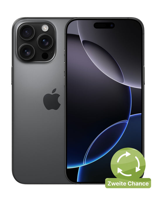 iPhone 16 Pro, 128GB, Titan schwarz - REFURBISHED