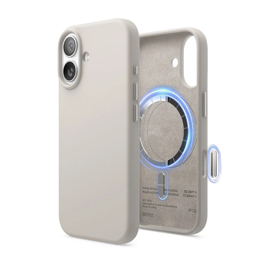 Elago MagSafe Silikon Case für iPhone 17 - Stone