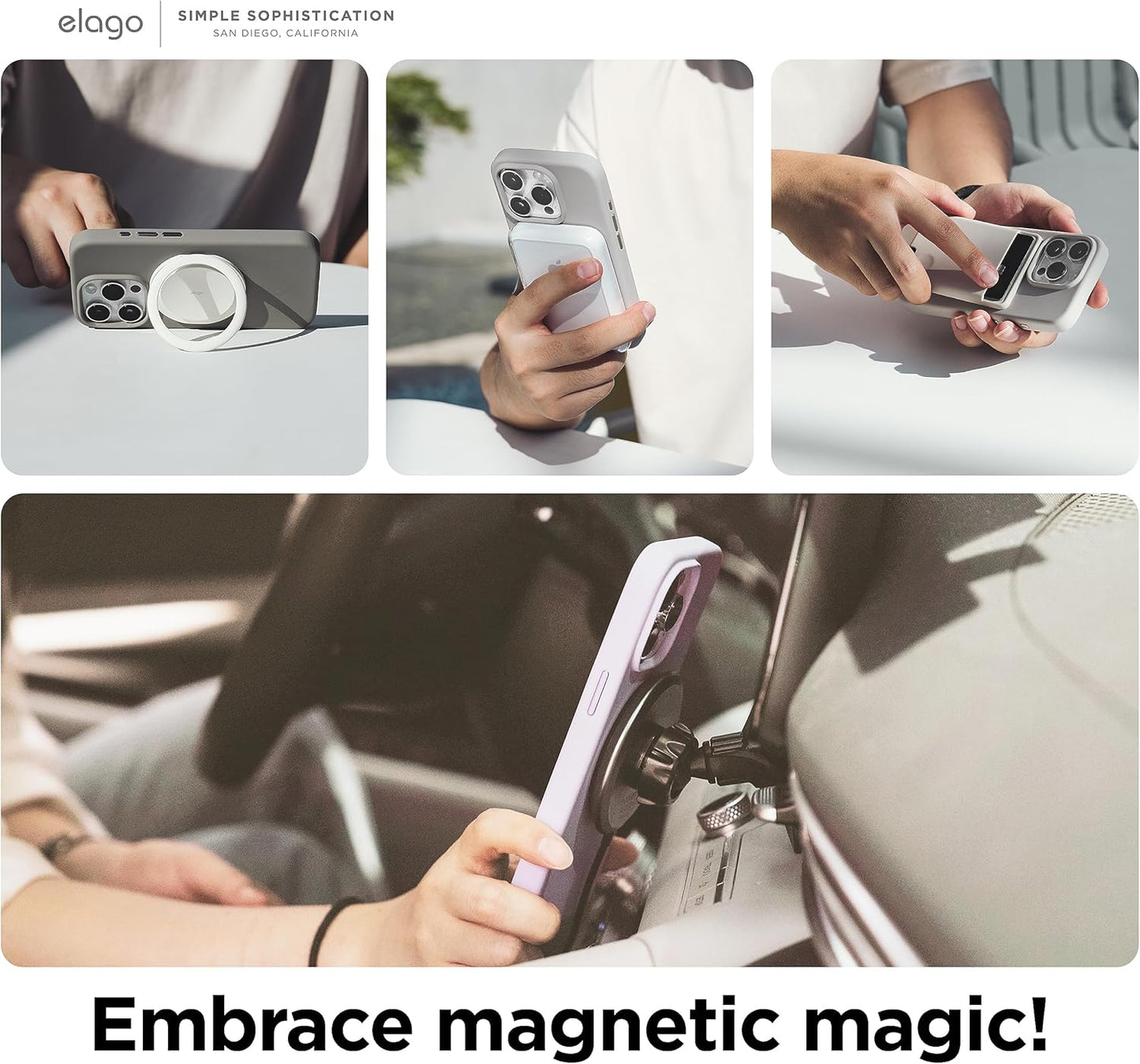 Elago MAGNETIC SILICONE CASE for iPhone 16e (2025) - Black