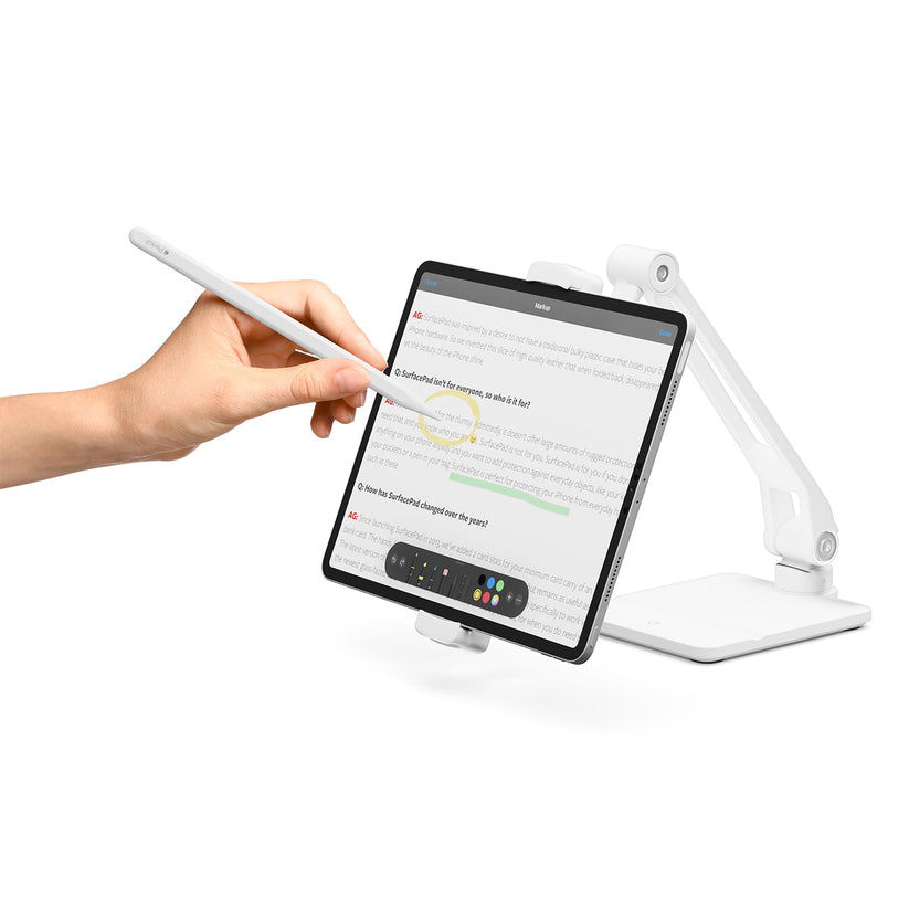 Twelve South HoverBar Duo, justierbare Halterung für iPad & iPhone (weiß)