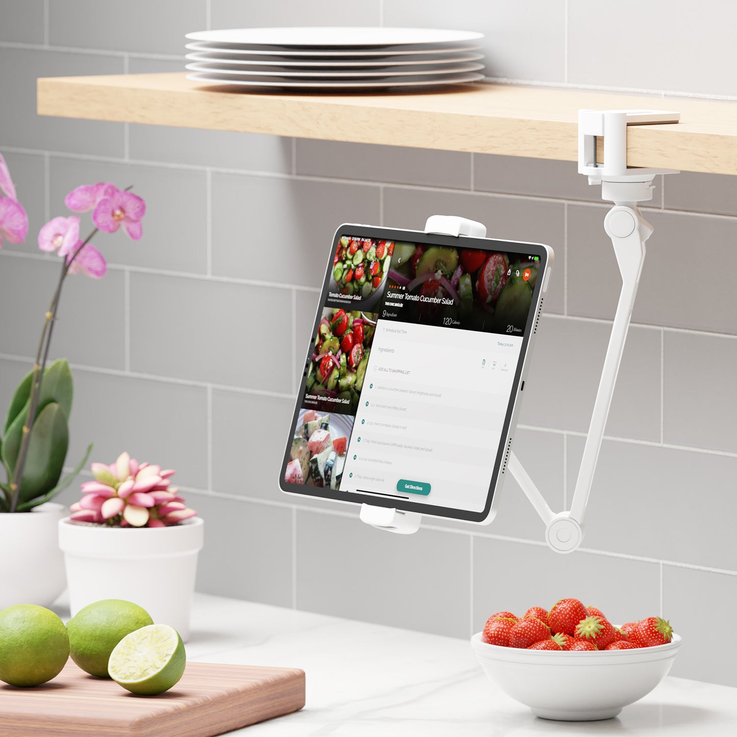 Twelve South HoverBar Duo, justierbare Halterung für iPad & iPhone (weiß)