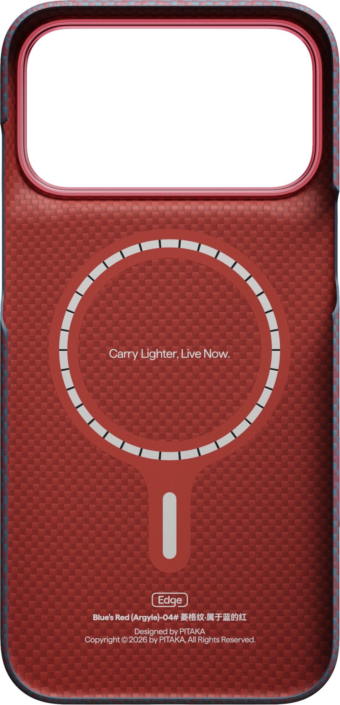 Pitaka Edge Case iPhone 17 Pro Max/18 Pro Max Blue's Red